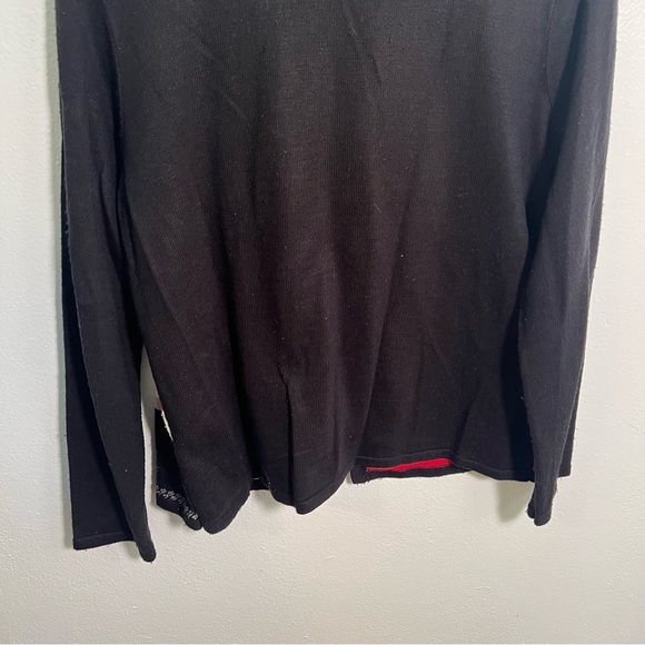 Alfred Dunner One Button Cardigan Black Red White PM - Picture 7 of 8